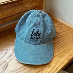 Babe Denim Baseball Cap
